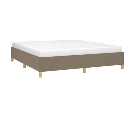 vidaXL Bedframe zonder matras stof taupe 160x200 cm