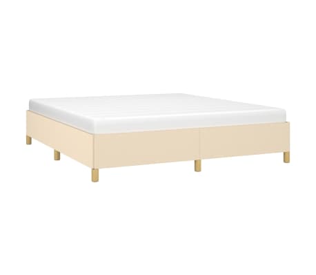 vidaXL Cadre de lit sans matelas crème 160x200 cm tissu