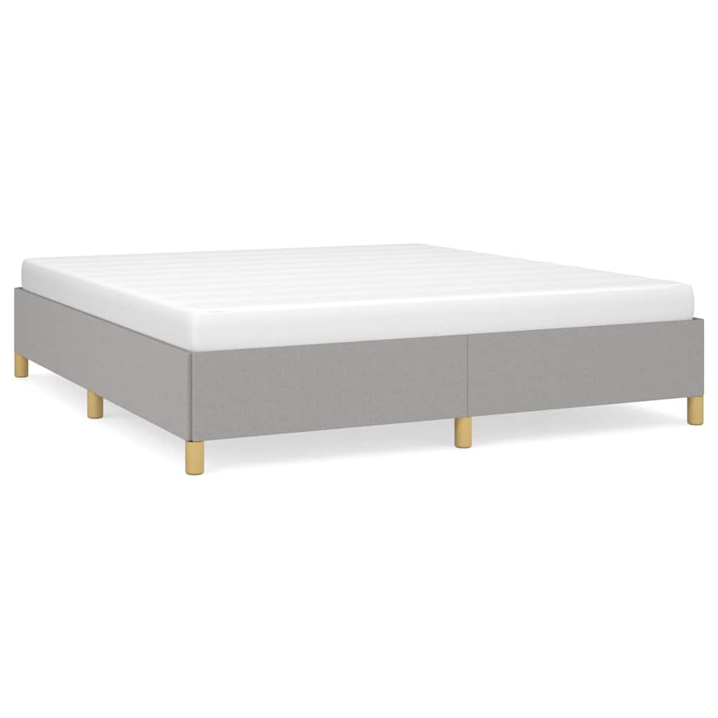 vidaXL Bedframe zonder matras stof lichtgrijs 180x200 cm grijs, foto 3