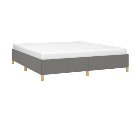 vidaXL Estrutura de cama sem colchão 180x200 cm tecido cinzento-escuro