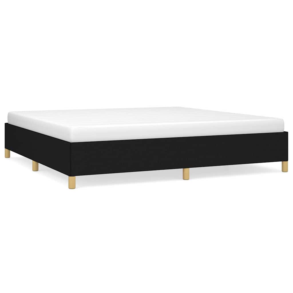 vidaXL Bedframe zonder matras stof zwart 200x200 cm, foto 3
