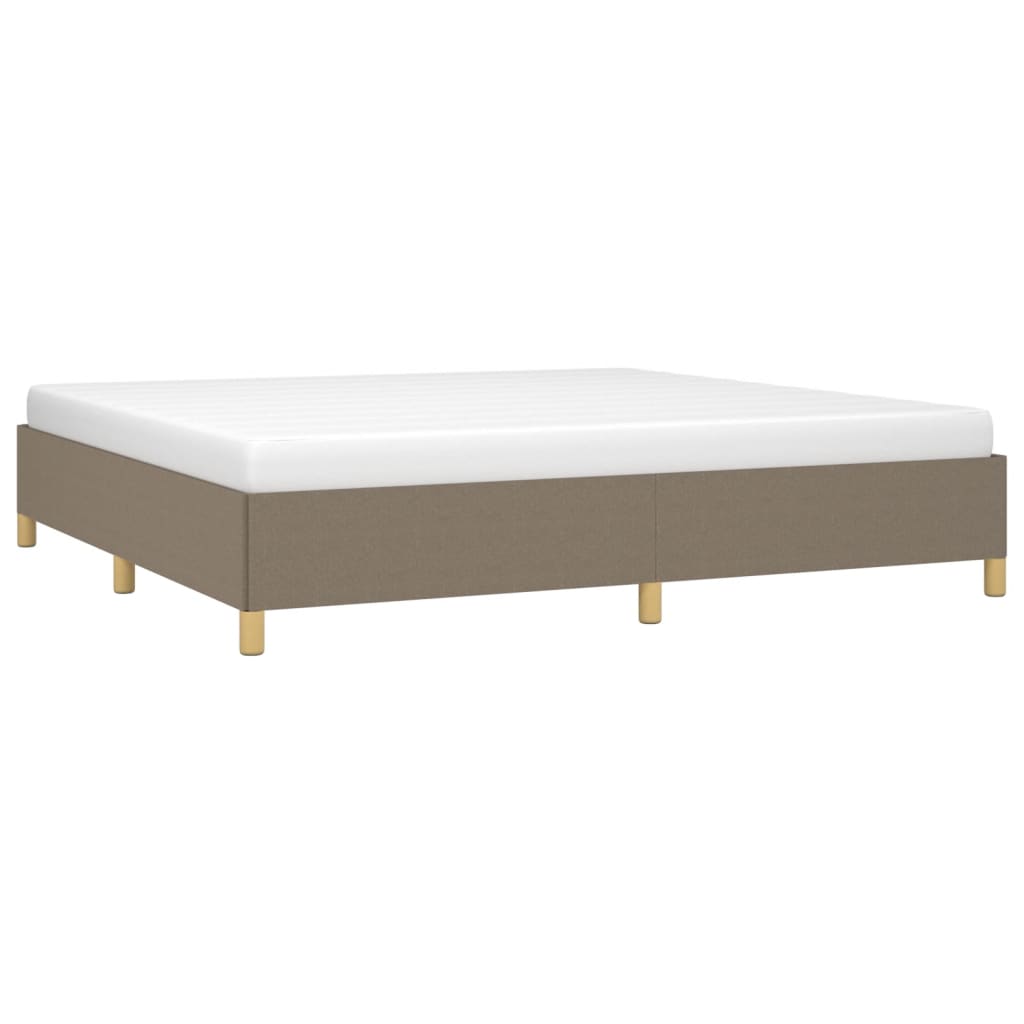 vidaXL Bedframe zonder matras stof taupe 200x200 cm afbeelding