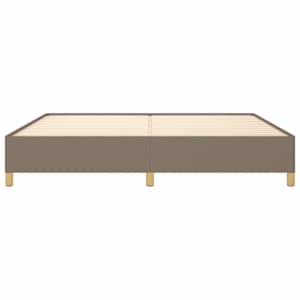 Rám postele bez matrace taupe 200 x 200 cm textil - obrázek 5