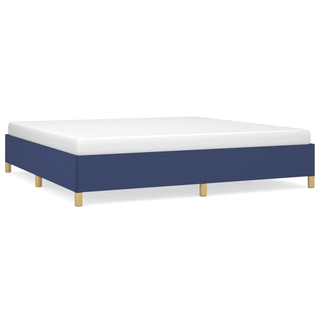 vidaXL Bedframe stof blauw 200x200 cm