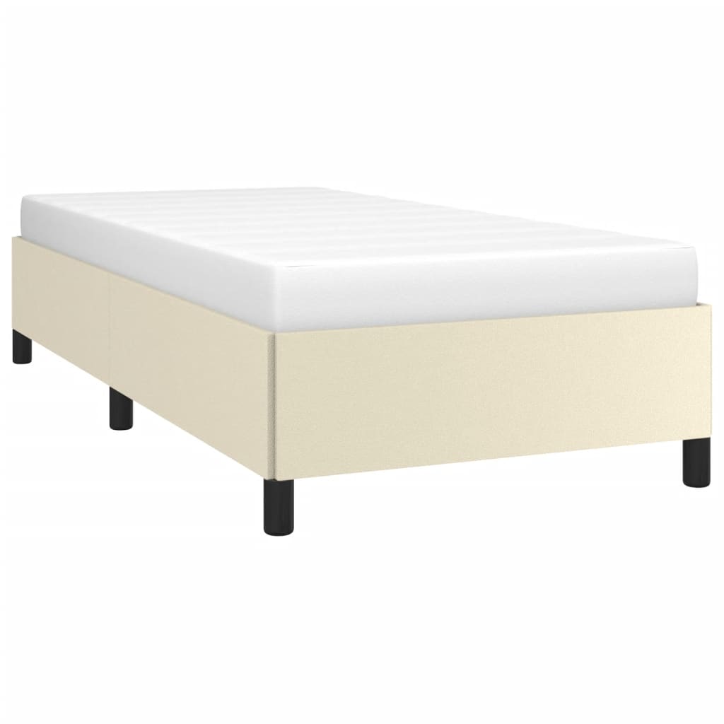 vidaXL Bedframe kunstleer crèmekleurig 80x200 cm afbeelding