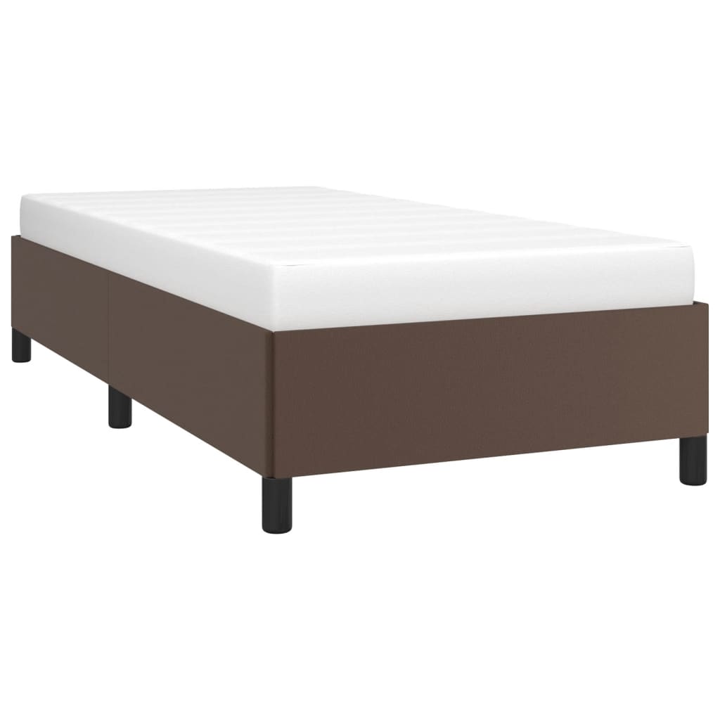 Cadru de pat, maro, 80x200 cm, piele ecologică