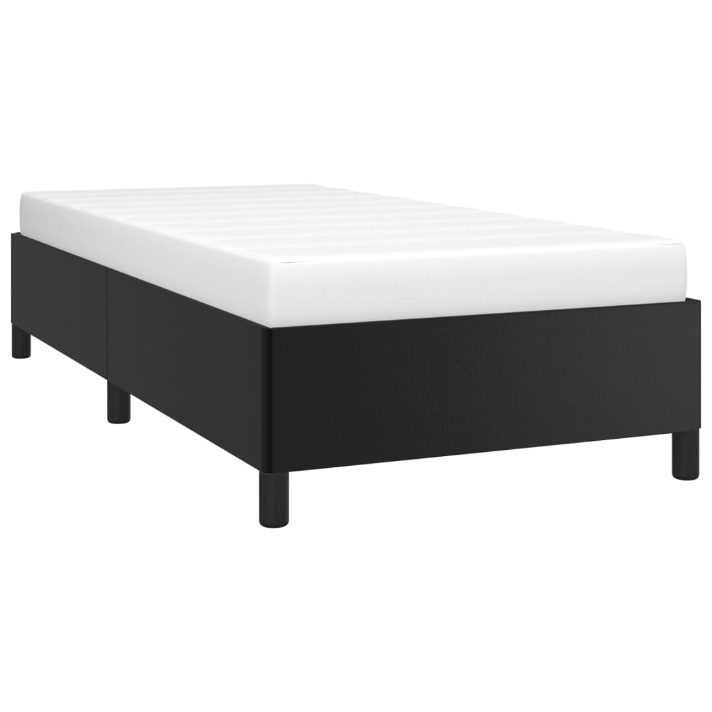 Cadru de pat, negru, 90x200 cm, piele ecologică