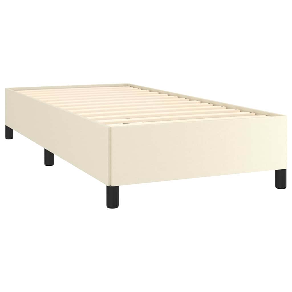 vidaXL Bedframe kunstleer crèmekleurig 90x200 cm, foto 2