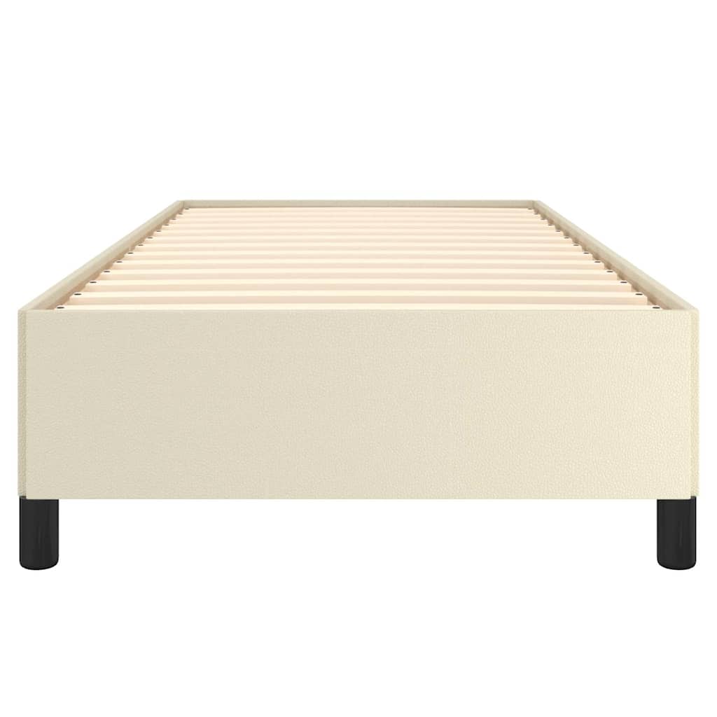 vidaXL Bedframe kunstleer crèmekleurig 90x200 cm, foto 4