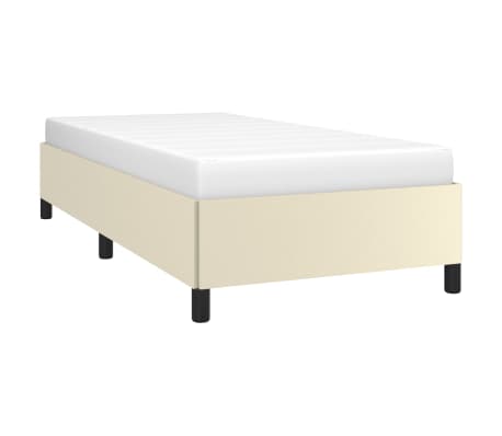vidaXL Bedframe kunstleer cr&egrave;mekleurig 100x200 cm