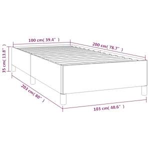 Rám postele krémová 100 x 200 cm umělá kůže - obrázek 9