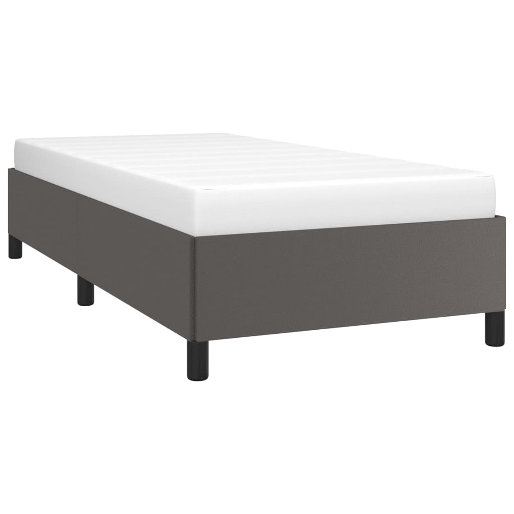 vidaXL Bedframe kunstleer grijs 100x200 cm afbeelding