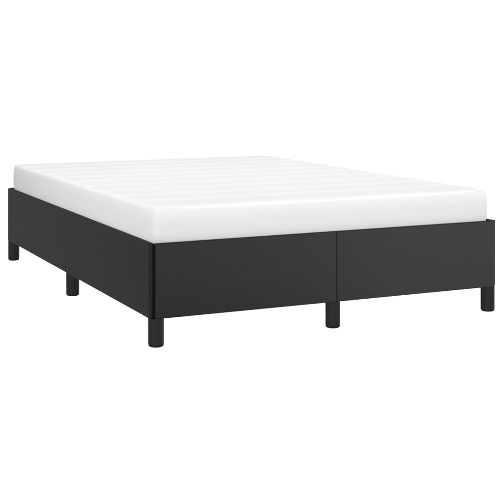 vidaXL Bedframe kunstleer zwart 140x190 cm afbeelding