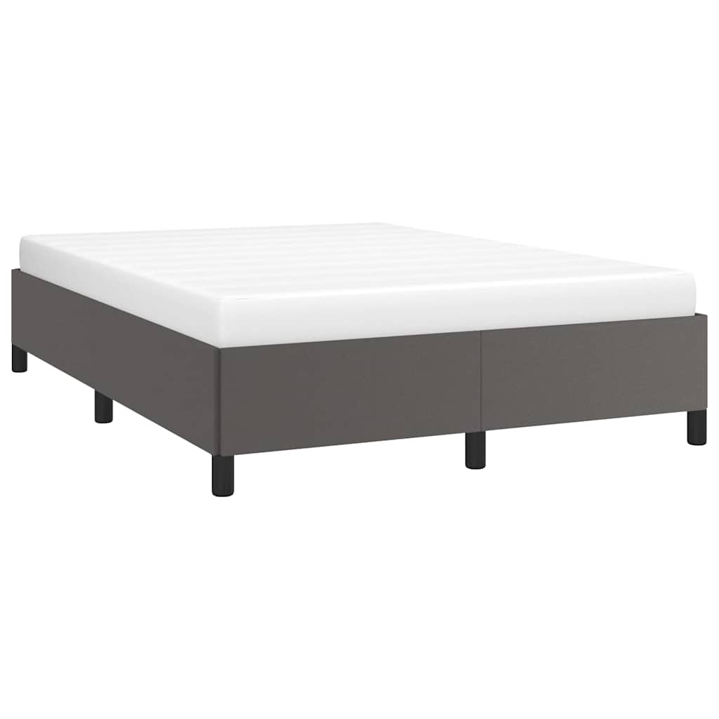 vidaXL Bedframe kunstleer grijs 140x190 cm, foto 2