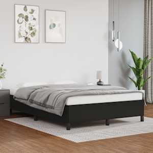 Posteljni okvir črn 140x200 cm umetno usnje