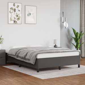 Posteljni okvir siv 140x200 cm umetno usnje