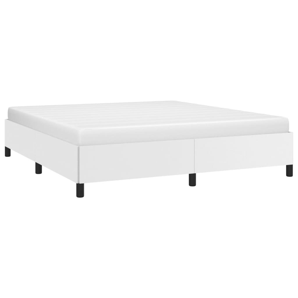 vidaXL Bedframe kunstleer wit 160x200 cm afbeelding