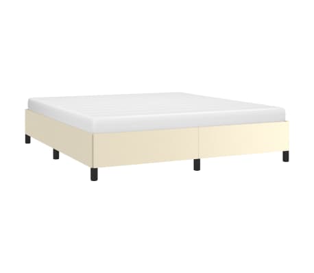 vidaXL Estructura de cama de cuero sintético color crema 160x200 cm