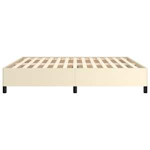 Rám postele bez matrace krémový 160x200 cm umělá kůže - obrázek 6