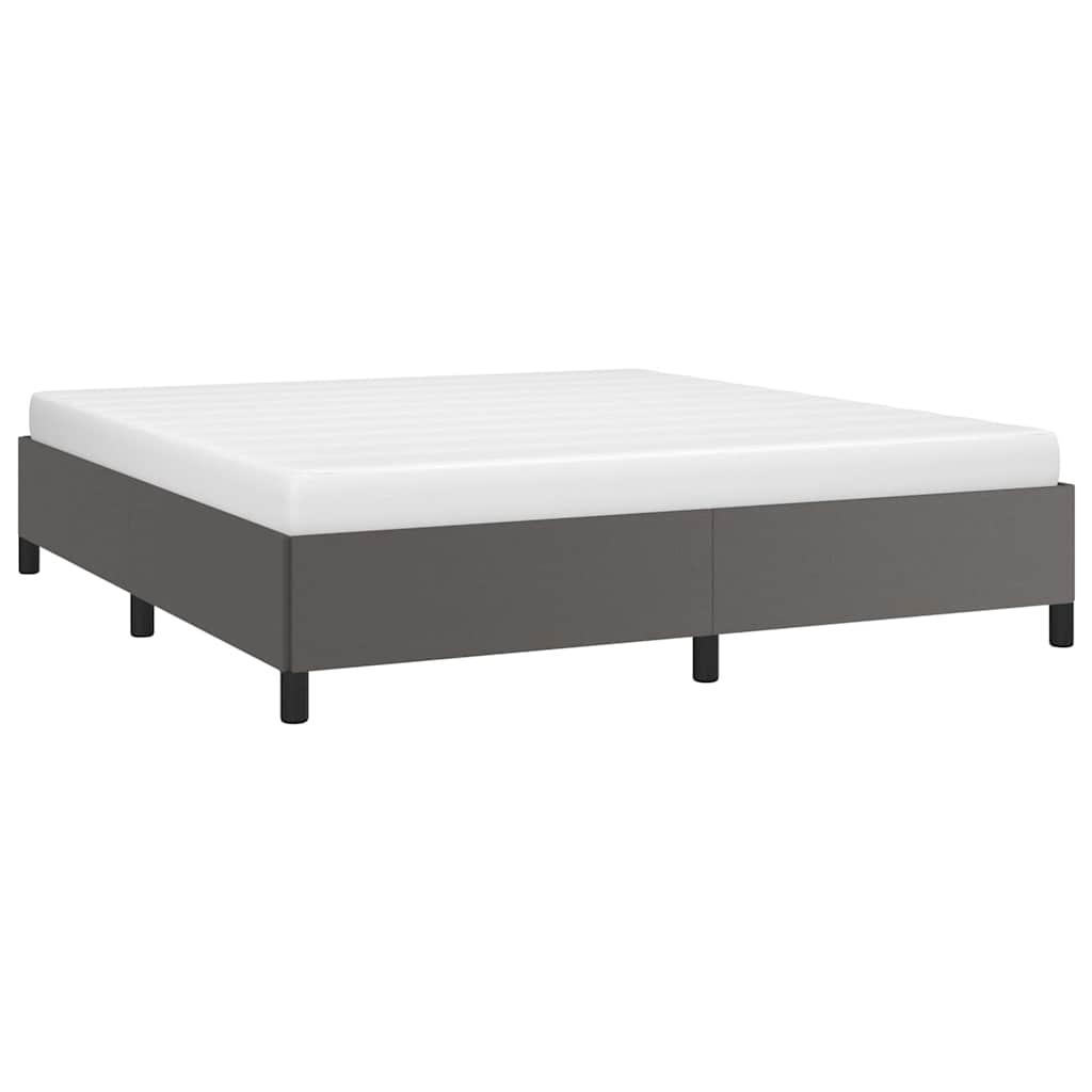 vidaXL Bedframe kunstleer grijs 160x200 cm, foto 4
