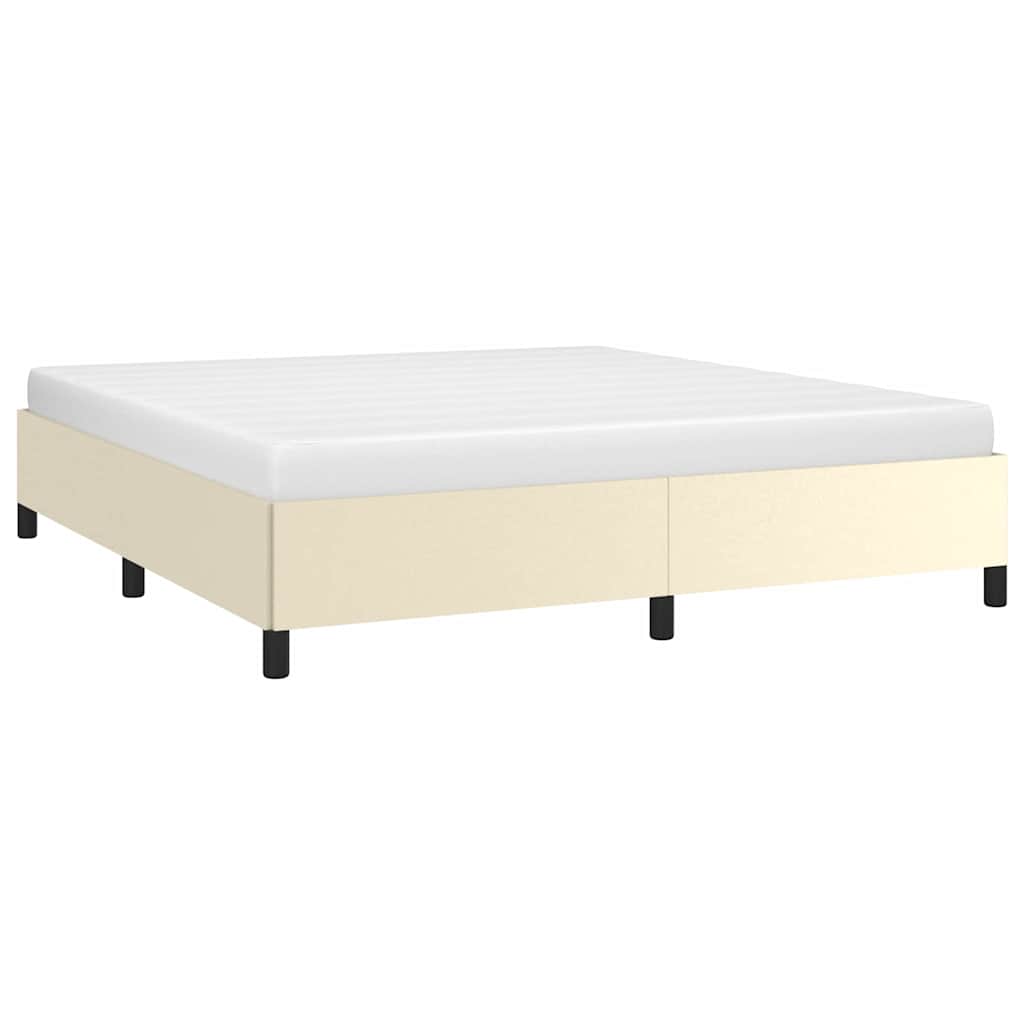vidaXL Bedframe kunstleer crèmekleurig 180x200 cm, foto 2