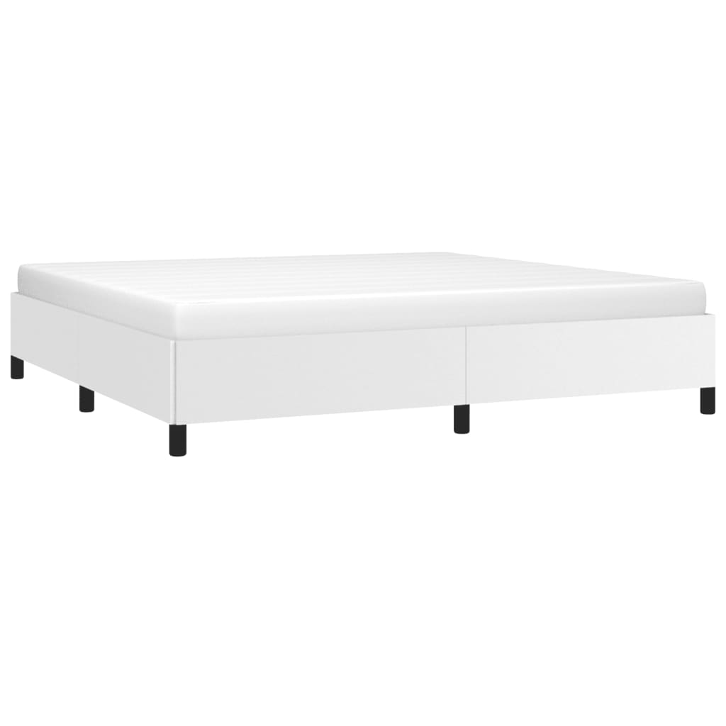 vidaXL Bedframe kunstleer wit 200x200 cm afbeelding