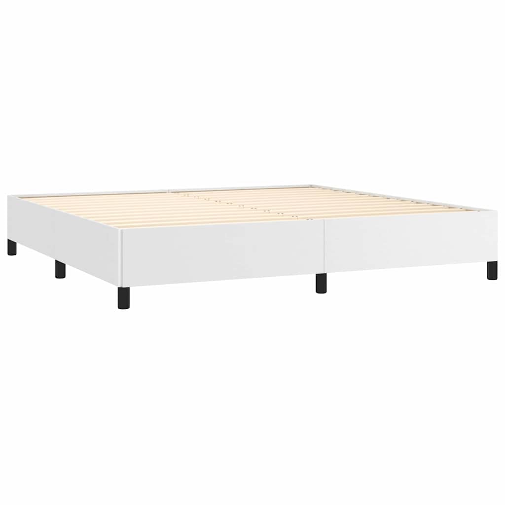 vidaXL Bedframe kunstleer wit 200x200 cm, foto 4