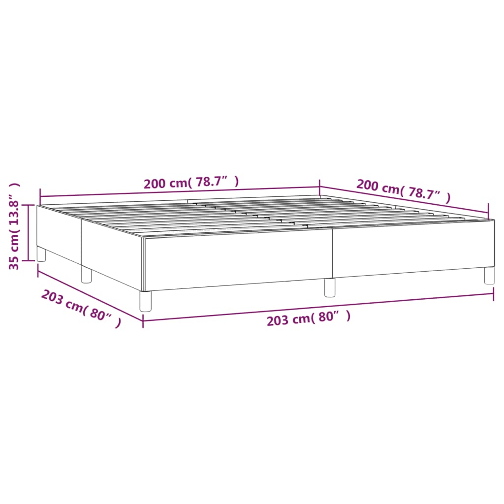 Rám postele bílá 200 x 200 cm umělá kůže