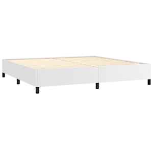 Rám postele bílá 200 x 200 cm umělá kůže - obrázek 4