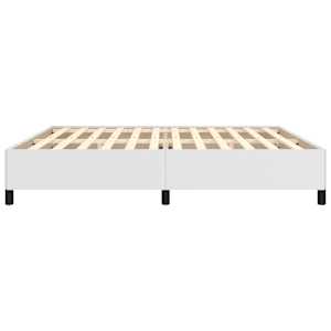 Rám postele bílá 200 x 200 cm umělá kůže - obrázek 6