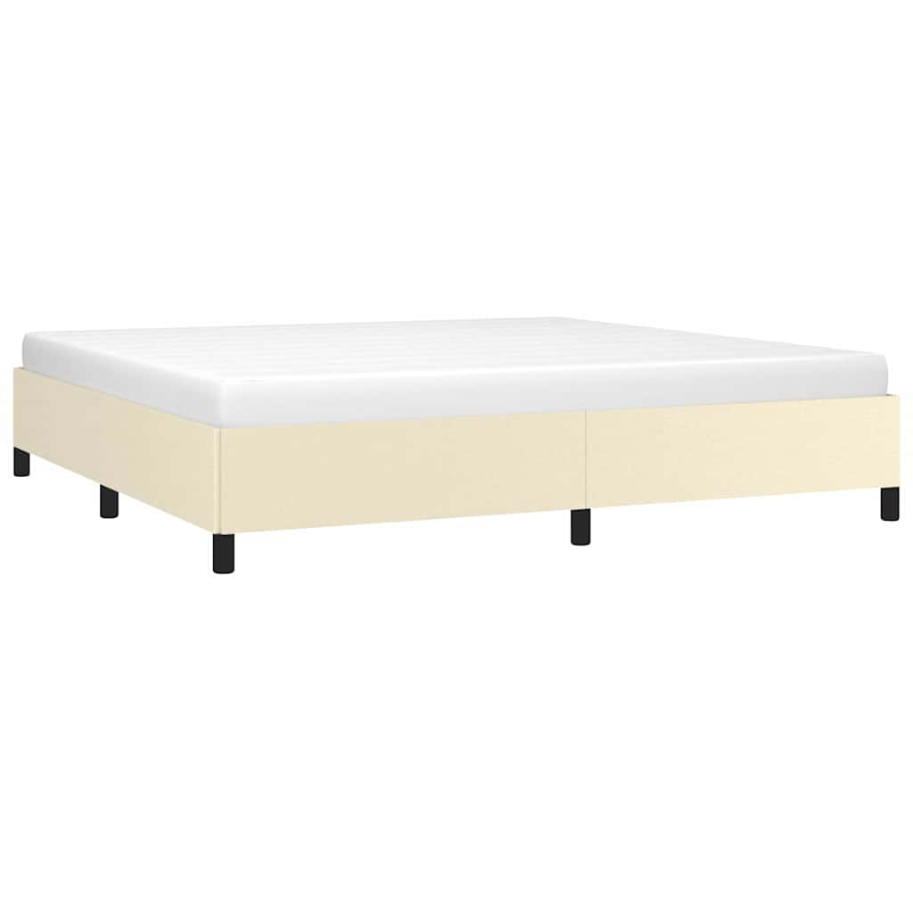 vidaXL Bedframe kunstleer crèmekleurig 200x200 cm, foto 2