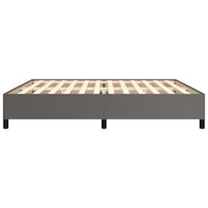 Rám postele bez matrace šedá 200 x 200 cm umělá kůže - obrázek 6