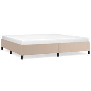 Rám postele bez matrace cappuccino 200x200 cm umělá kůže - obrázek 2