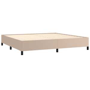 Rám postele bez matrace cappuccino 200x200 cm umělá kůže - obrázek 4