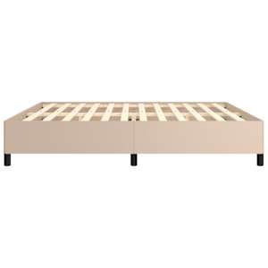 Rám postele bez matrace cappuccino 200x200 cm umělá kůže - obrázek 6