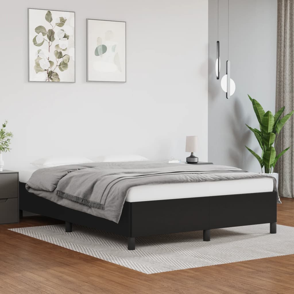 vidaXL Bed Frame Black 152×203 cm Queen Faux Leather