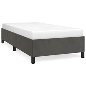 vidaXL voodiraam ilma madratsita, tumehall, 80x200 cm, samet