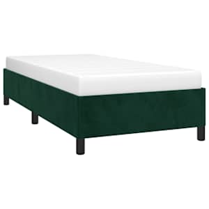 Rám postele bez matrace tmavě zelená 80 x 200 cm samet - obrázek 3