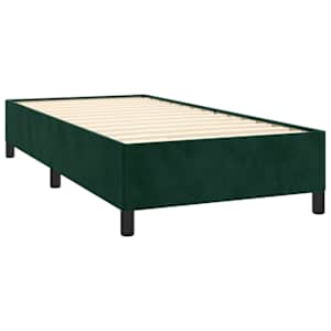 Rám postele bez matrace tmavě zelená 80 x 200 cm samet - obrázek 4