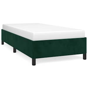 vidaXL Voodiraam ilma Madratsita Tumeroheline 90x190 cm samet