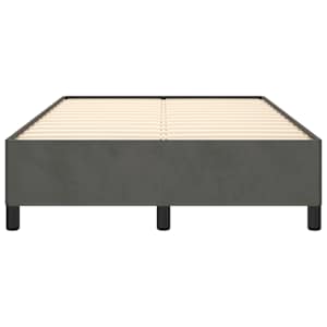 Rám postele bez matrace tmavě šedá 120 x 200 cm samet - obrázek 5