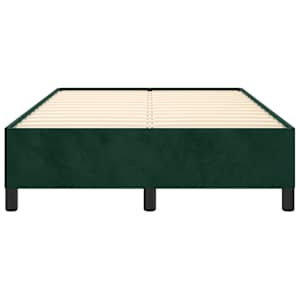 Rám postele bez matrace tmavě zelená 120 x 200 cm samet - obrázek 5