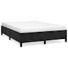 vidaXL voodiraam ilma madratsita, must, 140x190 cm, samet