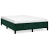 vidaXL Voodiraam ilma Madratsita Tumeroheline 140x190 cm samet