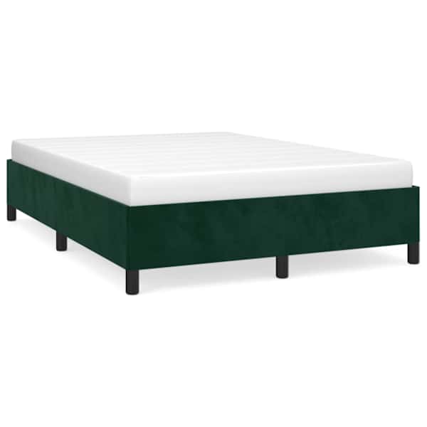 vidaXL Voodiraam ilma Madratsita Tumeroheline 140x190 cm samet