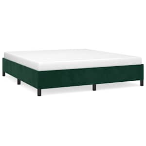 vidaXL Voodiraam ilma Madratsita Tumeroheline 160x200 cm samet
