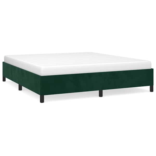 vidaXL Voodiraam ilma Madratsita Tumeroheline 160x200 cm samet