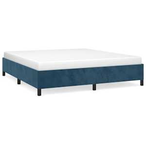 vidaXL Voodiraam ilma Madratsita Tumesinine 160x200 cm samet