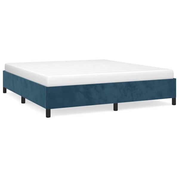 vidaXL Voodiraam ilma Madratsita Tumesinine 160x200 cm samet