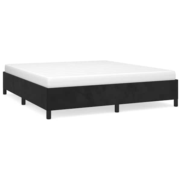 vidaXL voodiraam ilma madratsita, must, 180x200 cm, samet
